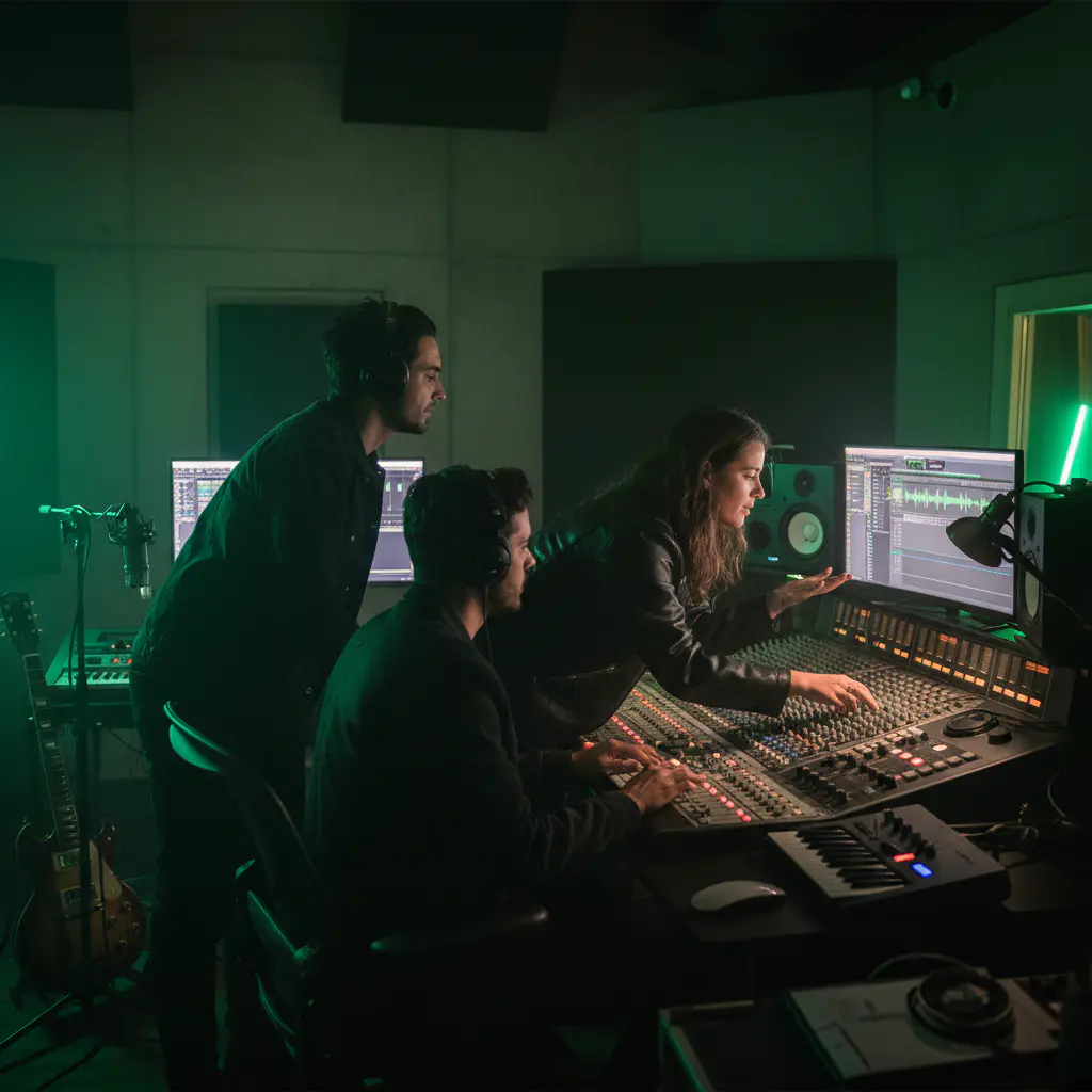 Audio Team In Studio